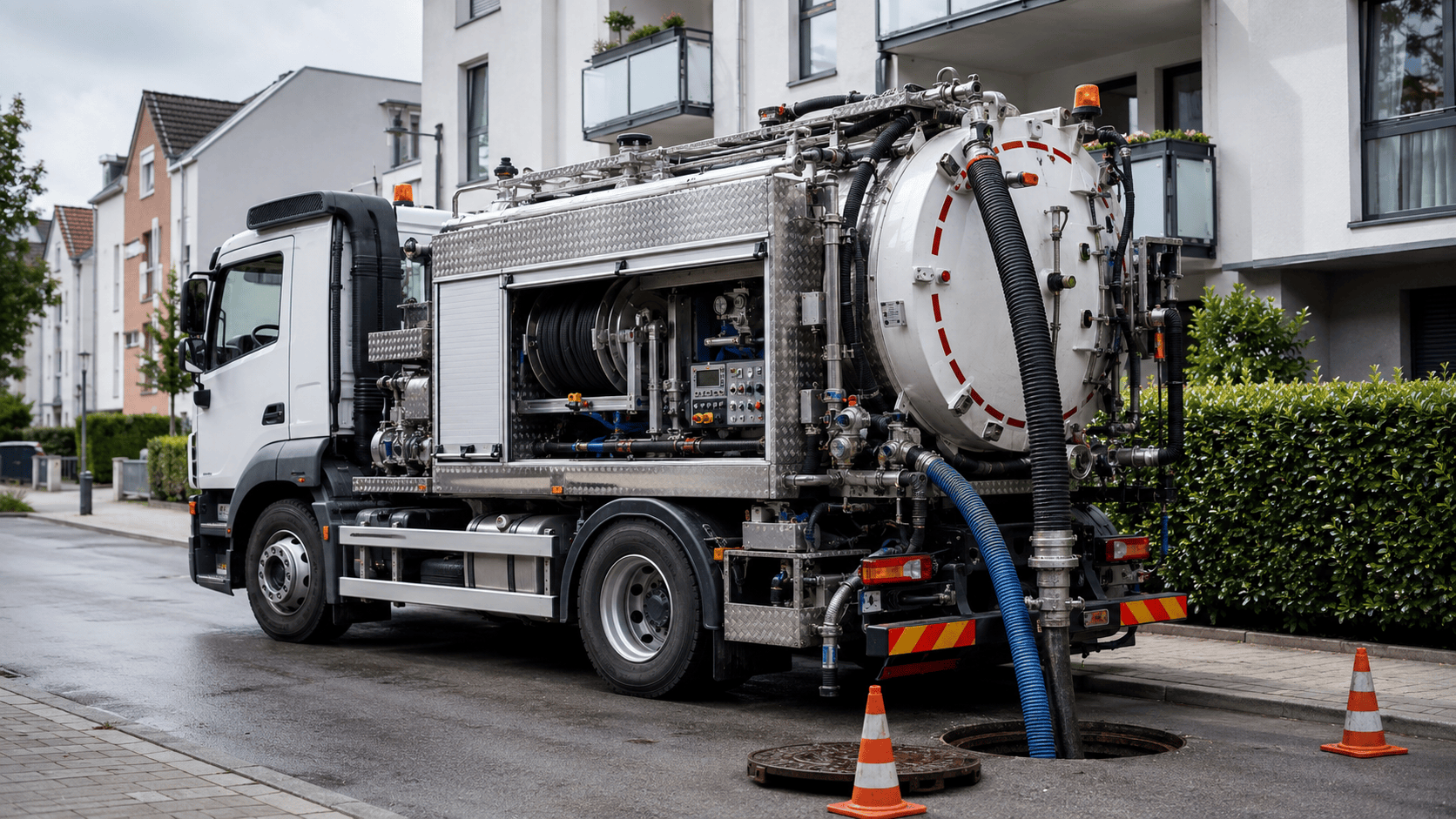 Kanalreinigungsfahrzeug mit Hochdrucktechnik in Duisburg