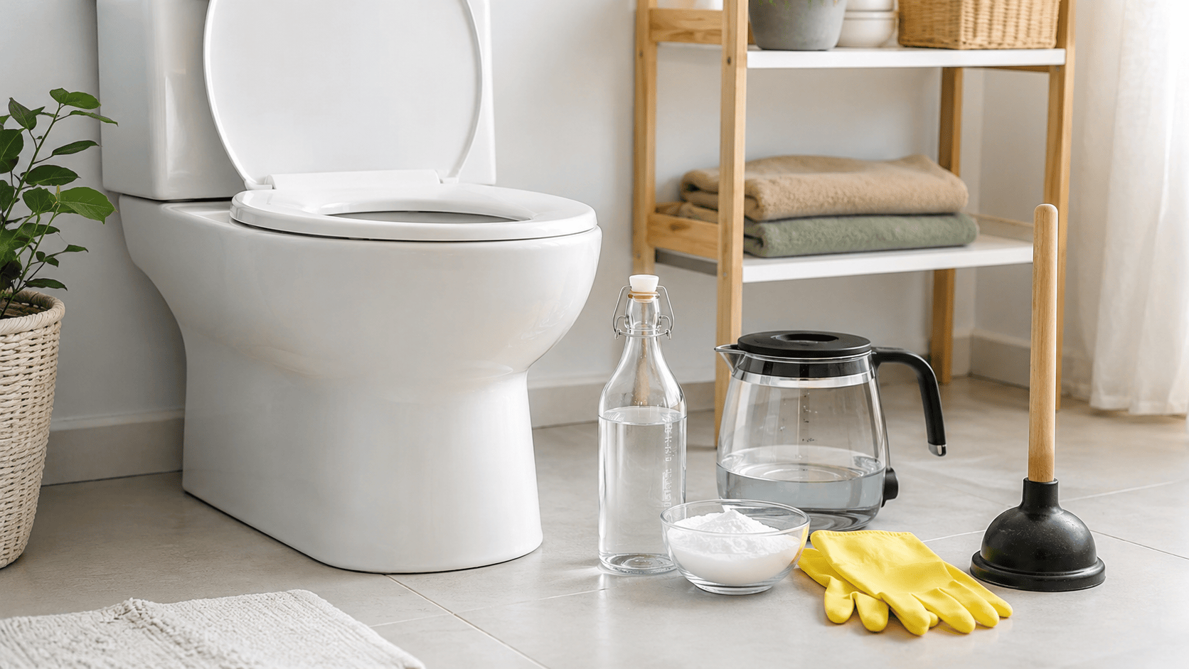 Verstopfte Toilette mit Saugglocke wieder frei machen